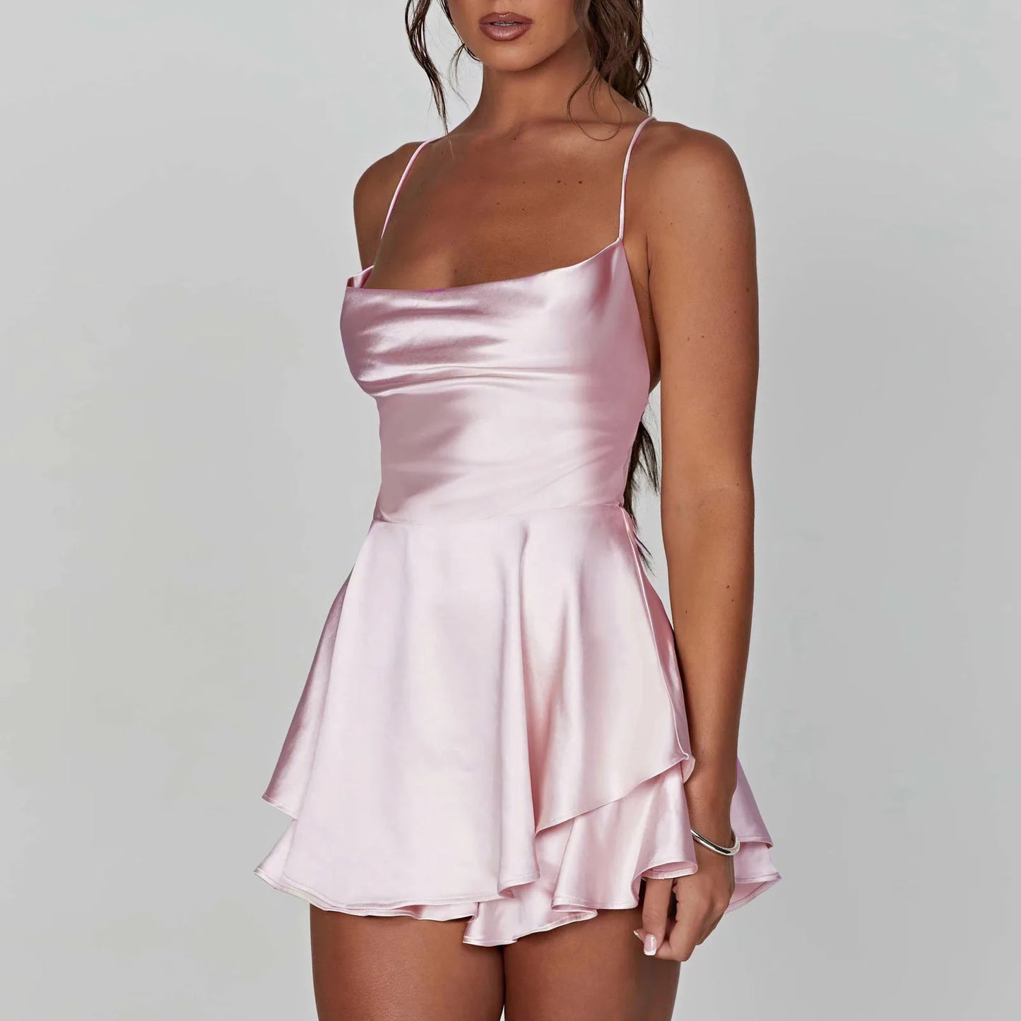 Satin Silk Mini Romper