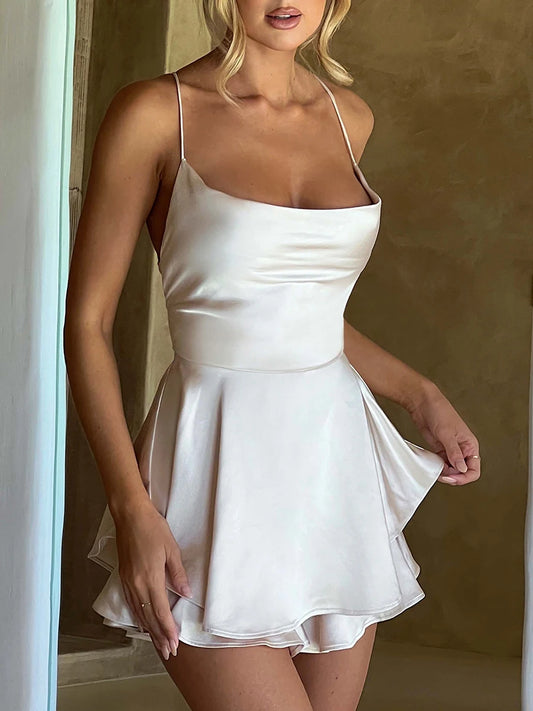 Satin Silk Mini Romper